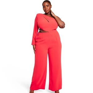 Sergio Hudson Shoulder Cut Out Jumpsuit NWT Size 3X